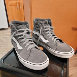 Vans Charcoal and White High-Top Sneakers